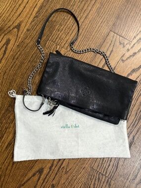 Stella and Dot Waverly 3 Way Crossbody Lambskin Leather Purse